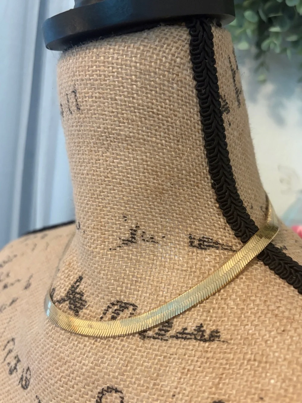 J. Crew Gold Herringbone Necklace